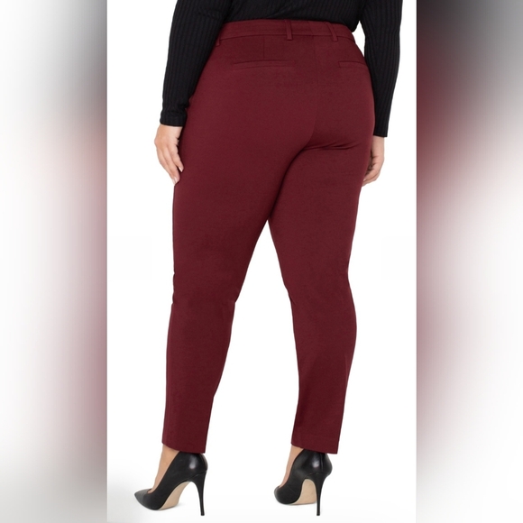 Liverpool Kelsey Trouser Super Stretch Trouser Pants Bourdeaux Burgandy sz 24 - Picture 12 of 14